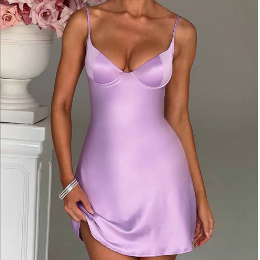 BabyBoo Lavender Purple Azaria Mini Dress - NWT - S